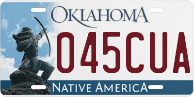 OK license plate 045CUA