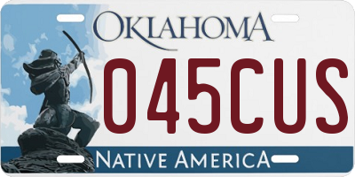 OK license plate 045CUS
