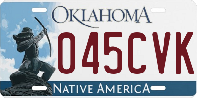 OK license plate 045CVK