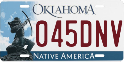 OK license plate 045DNV