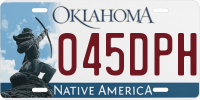 OK license plate 045DPH