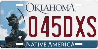 OK license plate 045DXS