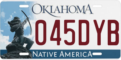 OK license plate 045DYB