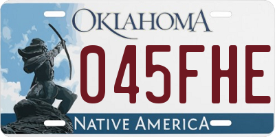 OK license plate 045FHE