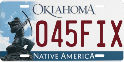 OK license plate 045FIX