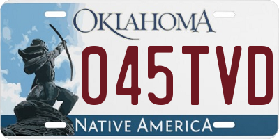 OK license plate 045TVD