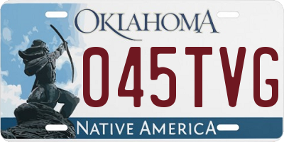 OK license plate 045TVG