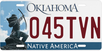 OK license plate 045TVN