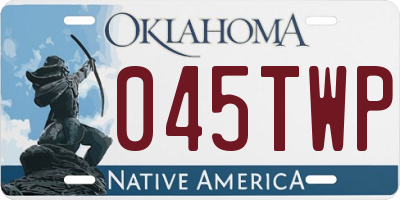 OK license plate 045TWP