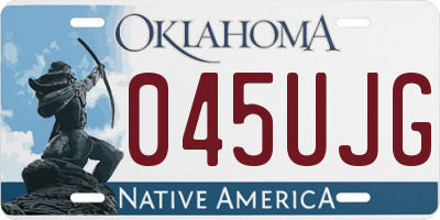 OK license plate 045UJG