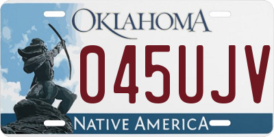 OK license plate 045UJV