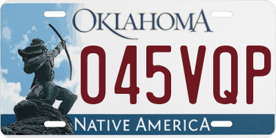 OK license plate 045VQP