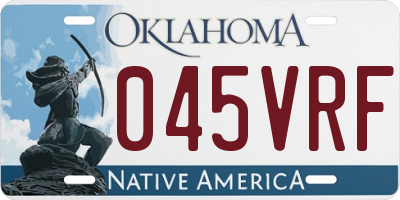 OK license plate 045VRF