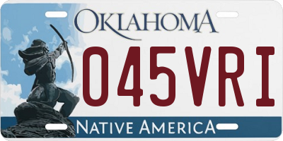 OK license plate 045VRI