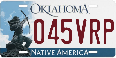 OK license plate 045VRP