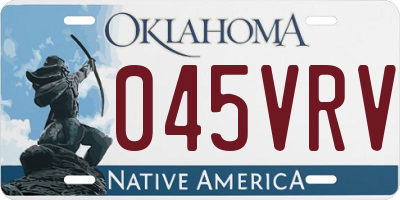 OK license plate 045VRV