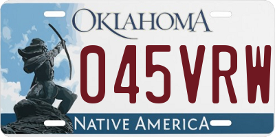 OK license plate 045VRW
