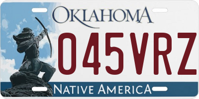 OK license plate 045VRZ