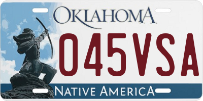 OK license plate 045VSA