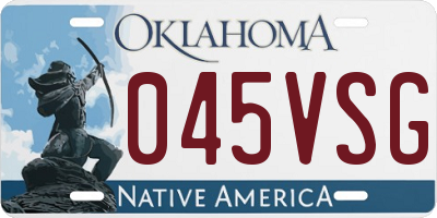 OK license plate 045VSG