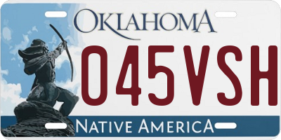 OK license plate 045VSH