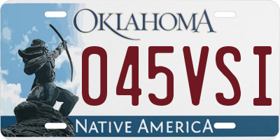 OK license plate 045VSI