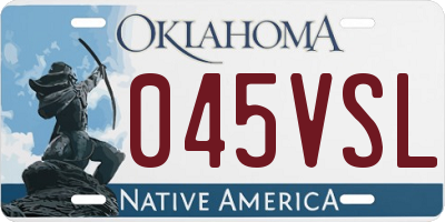 OK license plate 045VSL