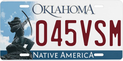 OK license plate 045VSM