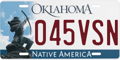 OK license plate 045VSN