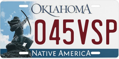OK license plate 045VSP