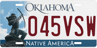 OK license plate 045VSW