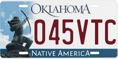 OK license plate 045VTC