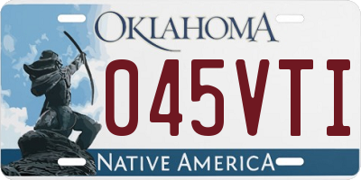 OK license plate 045VTI