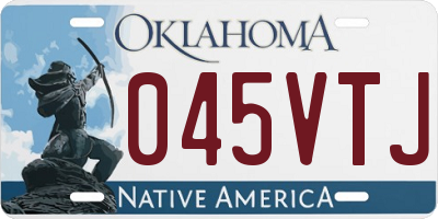 OK license plate 045VTJ