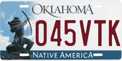 OK license plate 045VTK