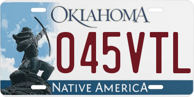 OK license plate 045VTL