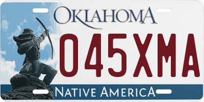 OK license plate 045XMA