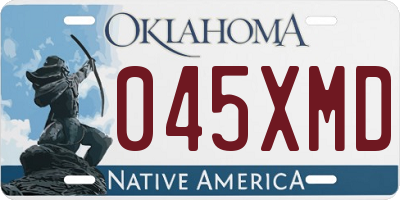 OK license plate 045XMD