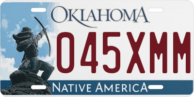 OK license plate 045XMM