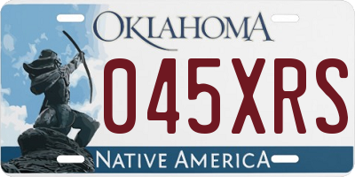 OK license plate 045XRS