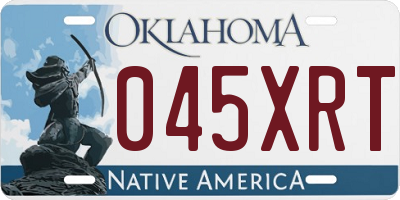 OK license plate 045XRT