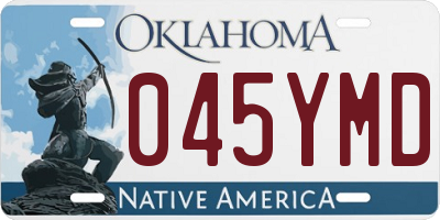 OK license plate 045YMD