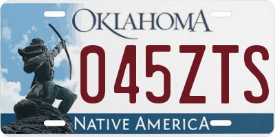 OK license plate 045ZTS