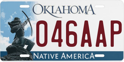 OK license plate 046AAP