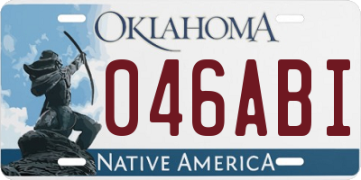 OK license plate 046ABI