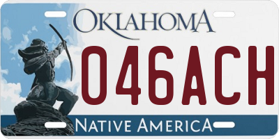 OK license plate 046ACH