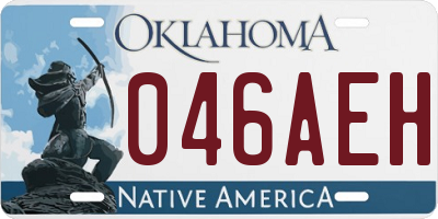 OK license plate 046AEH