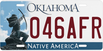 OK license plate 046AFR