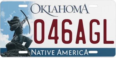 OK license plate 046AGL