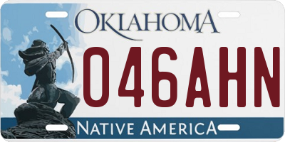 OK license plate 046AHN